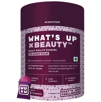 What's Up X Beauty Daily Health Gummies Gluten Free Strawberry - Classic Derma