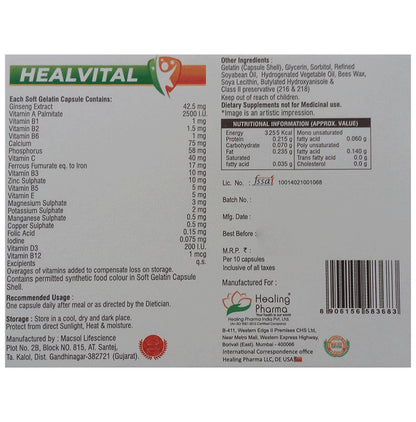 Healing Pharma Healvital Soft Gelatin Capsule