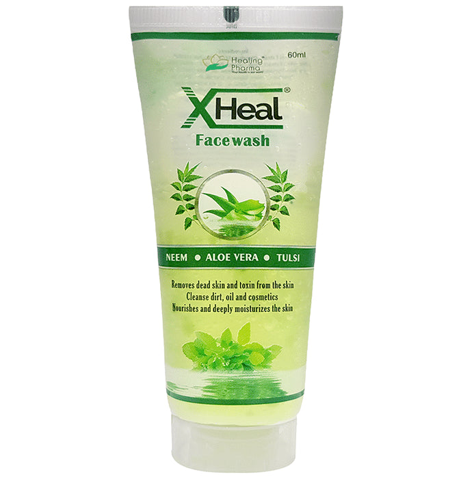 Healing Pharma X Heal Face Wash (60ml Each) Neem, Tulsi & Aloe Vera - Classic Derma