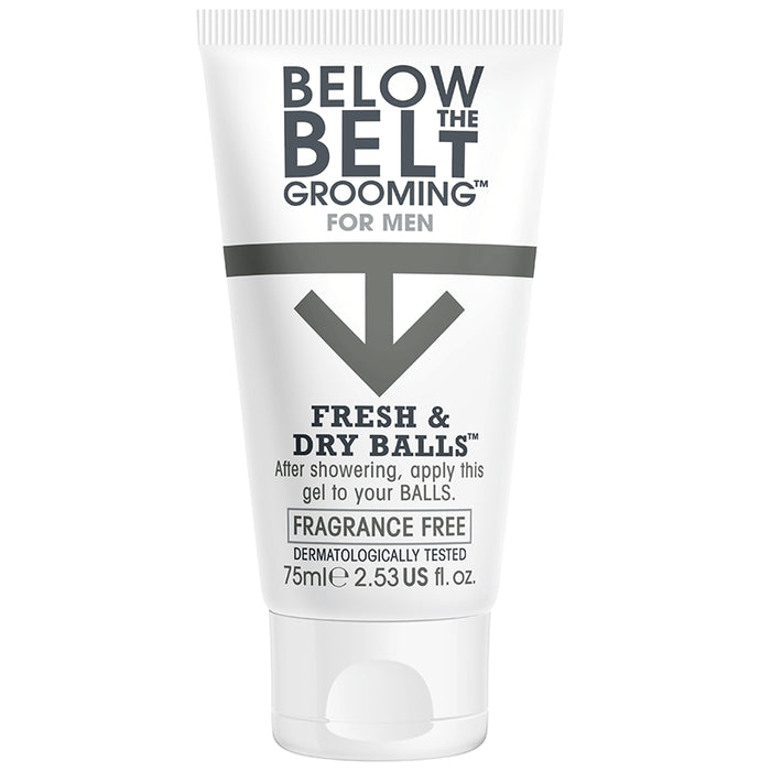 Below the Belt Grooming for Men Fresh and Dry Balls Gel Fragrance Free - Classic Derma