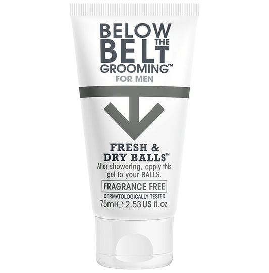 Below the Belt Grooming for Men Fresh and Dry Balls Gel Fragrance Free - Classic Derma