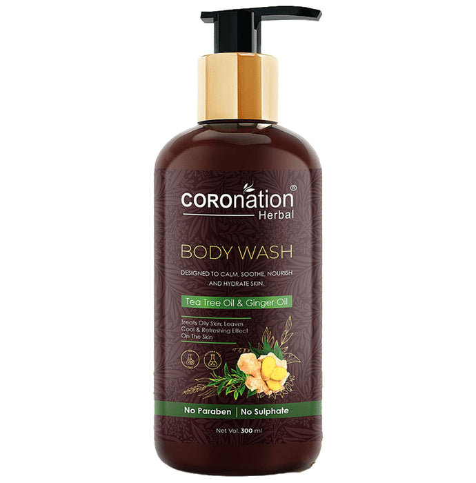 Coronation Herbal Tea Tree and Ginger Oil Body Wash (300ml Each) - Classic Derma