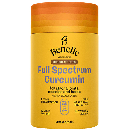 Benefic Full Spectrum Curcumin Chocolate Bites for Strong Joints, Muscles and Bones - Classic Derma