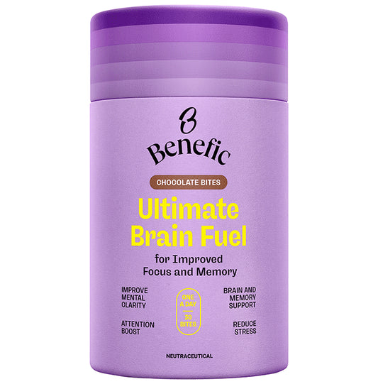 Benefic Ultimate Brain Fuel Chocolate Bite for Improved Focus & Memory - Classic Derma