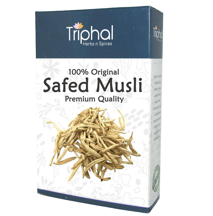Triphal Safed Musli/ Shwet Musli Whole - Classic Derma