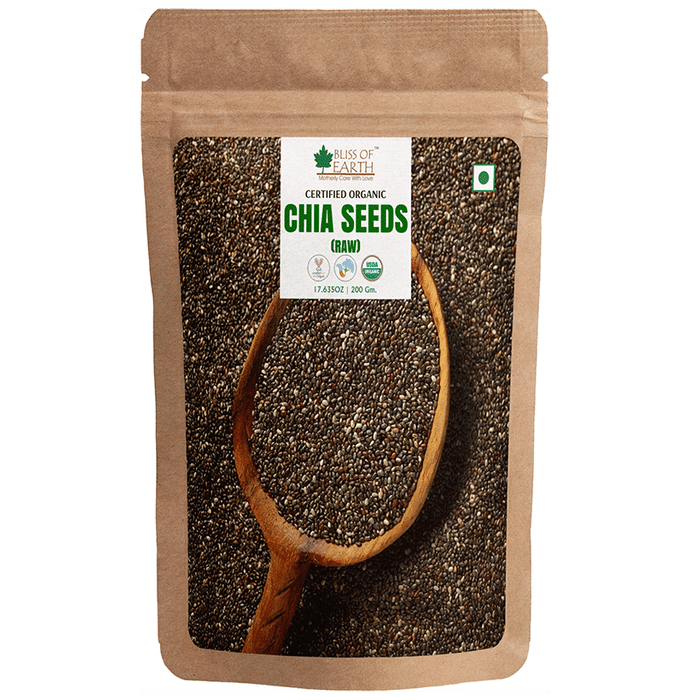 Bliss of Earth Certified Organic Chia Seeds (Raw) - Classic Derma