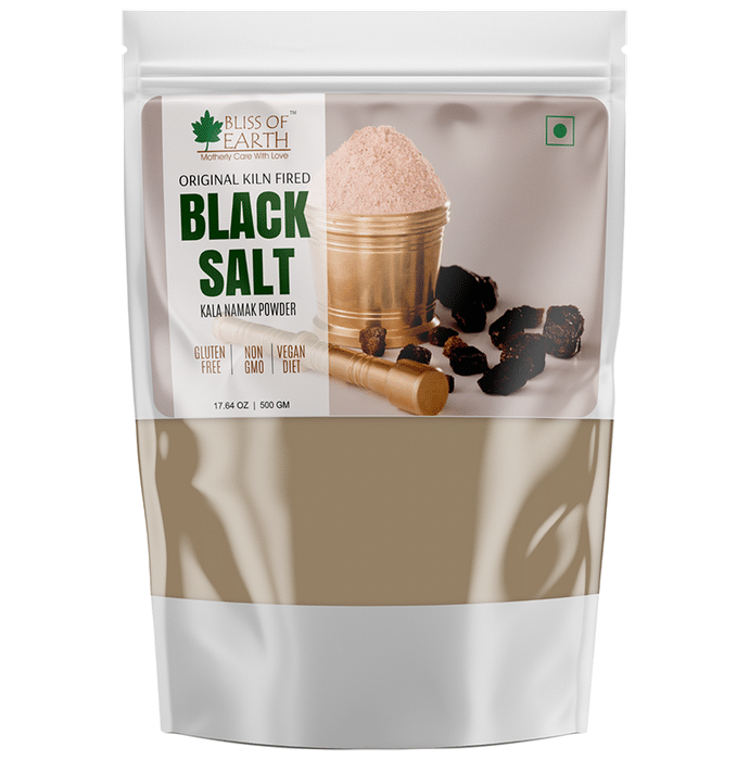 Bliss of Earth Original Kiln Fired Black Salt Kala Namak Powder - Classic Derma