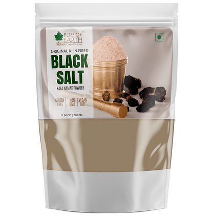 Bliss of Earth Original Kiln Fired Black Salt Kala Namak Powder - Classic Derma