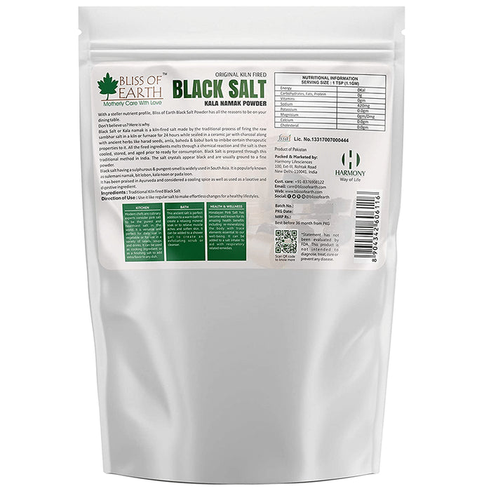 Bliss of Earth Original Kiln Fired Black Salt Kala Namak Powder