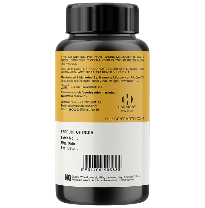 Bliss of Earth Turmeric Curcumin 500mg Tablet