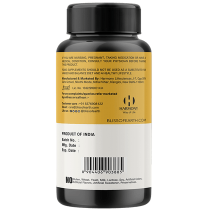 Bliss of Earth Turmeric Curcumin 500mg Tablet