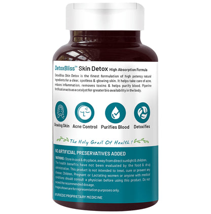 Bliss Welness Body Skin Detox Veg Tablet