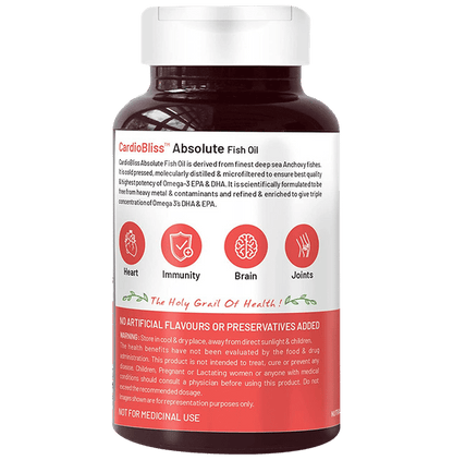Bliss Welness Heart Health Arctic Fish Oil Triple Strength Omega-3 Softgel Capsule