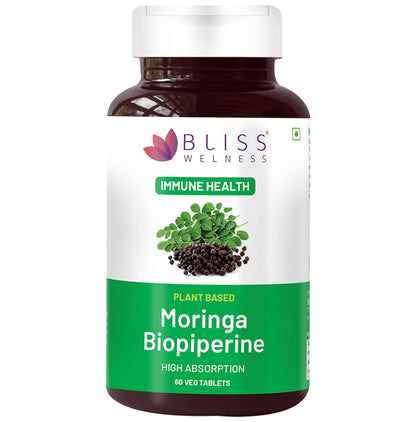 Bliss Welness Immune Health Moringa Biopiperine Veg Tablet - Classic Derma