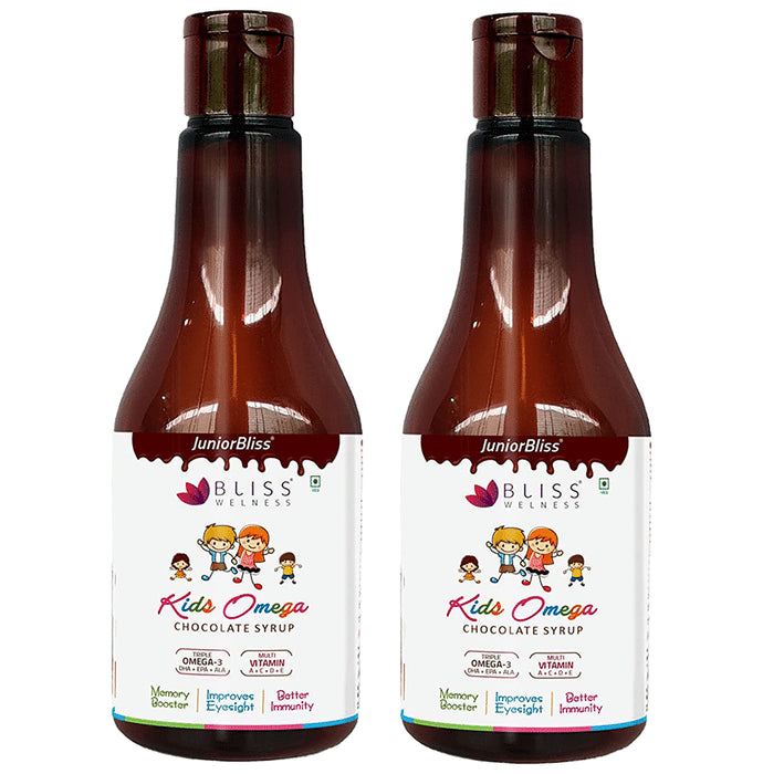 Bliss Welness Kids Omega Chocolate Syrup (100ml Each) - Classic Derma