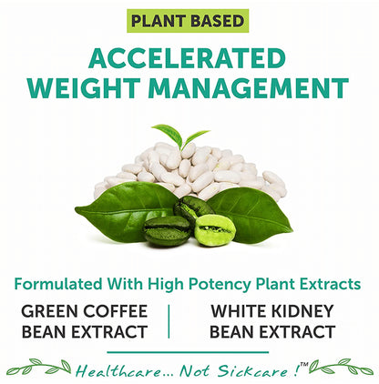 Bliss Welness Weight Management Carb Controller Green Coffee Bean Extract Veg Capsule