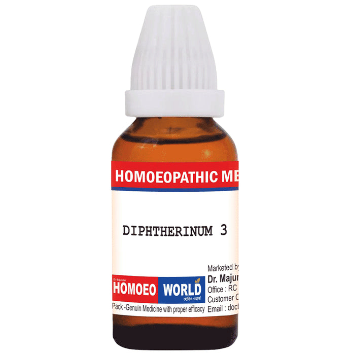 Dr. Majumder Homeo World Diptherinum Dilution(30ml Each) 3 CH - Classic Derma