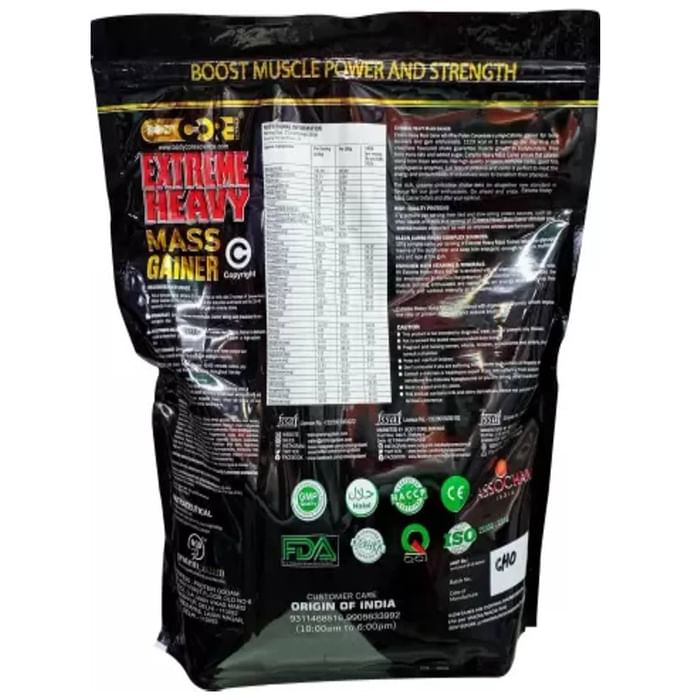 Body Core Science Extreme Heavy Mass Gainer Powder Chocolate Fudge