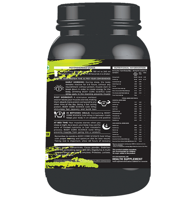Body Core Science Gold Whey Green Powder Butterscotch