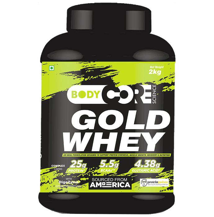 Body Core Science Gold Whey Green Powder Kesar Pista - Classic Derma