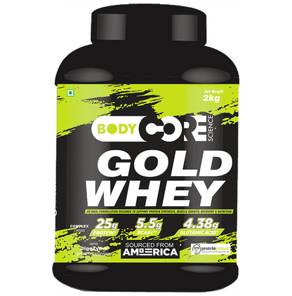 Body Core Science Gold Whey Green Powder Kesar Pista - Classic Derma