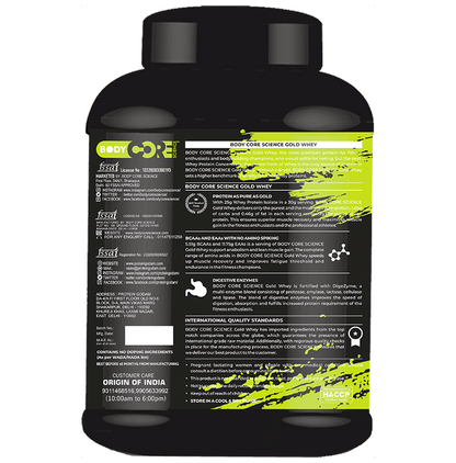 Body Core Science Gold Whey Green Powder Kesar Pista
