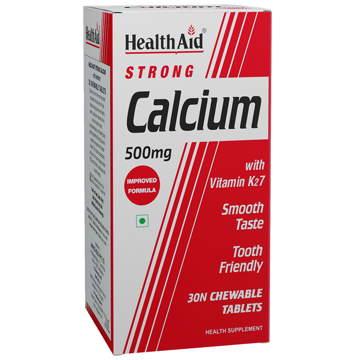 HealthAid Calcium 500 mg Chewable Tablet - Classic Derma