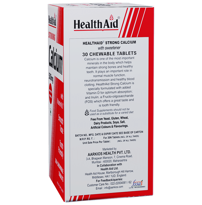 HealthAid Calcium 500 mg Chewable Tablet