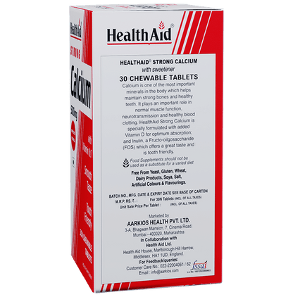 HealthAid Calcium 500 mg Chewable Tablet