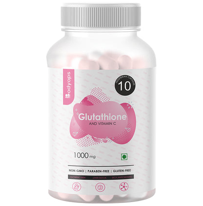 Bodyops Glutathione & Vitamin C | Veg Capsule for Healthy Skin & Antioxidant Support - Classic Derma