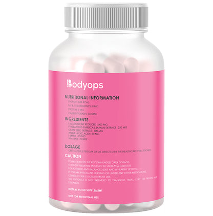 Bodyops Glutathione & Vitamin C | Veg Capsule for Healthy Skin & Antioxidant Support