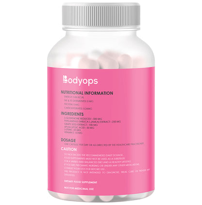 Bodyops Glutathione & Vitamin C | Veg Capsule for Healthy Skin & Antioxidant Support