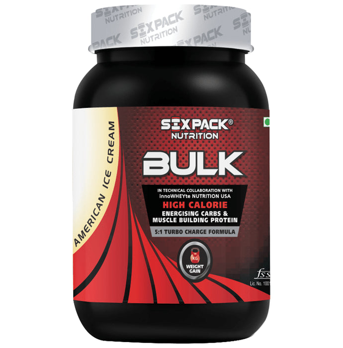 Sixpack Nutrition Bulk Weight Gainer Protein Powder American Ice Cream - Classic Derma