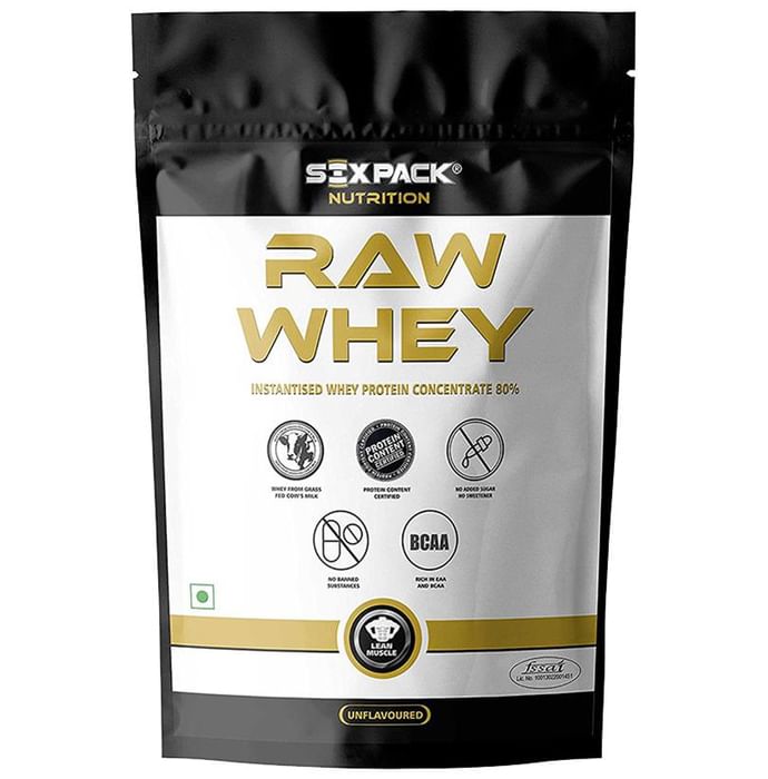 Sixpack Nutrition Raw Whey Instantized Whey Protein Concentrate Unflavoured - Classic Derma