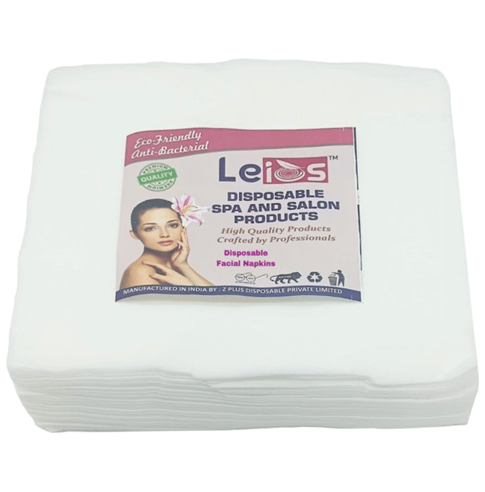 Leios Disposable Facial Napkins(90 Each) 12.5cm x 12.5cm - Classic Derma