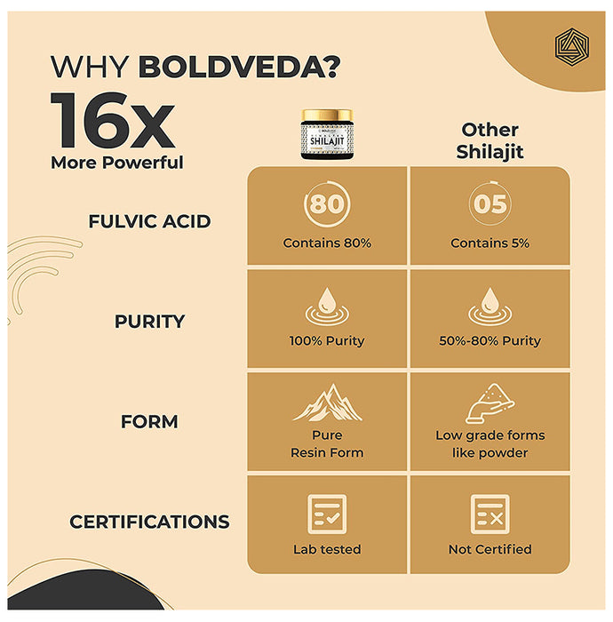 Boldveda Himalyan Shilajit Resin Form