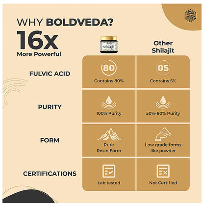 Boldveda Himalyan Shilajit Resin Form