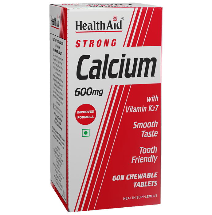 HealthAid Strong Calcium 600 mg Chewable Tablet - Classic Derma