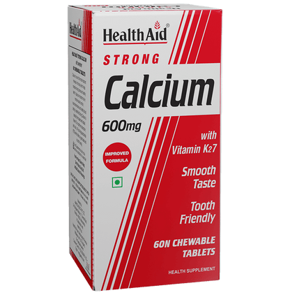 HealthAid Strong Calcium 600 mg Chewable Tablet - Classic Derma
