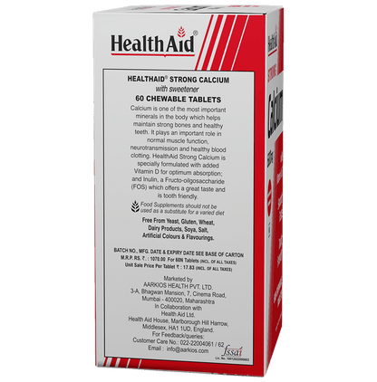 HealthAid Strong Calcium 600 mg Chewable Tablet