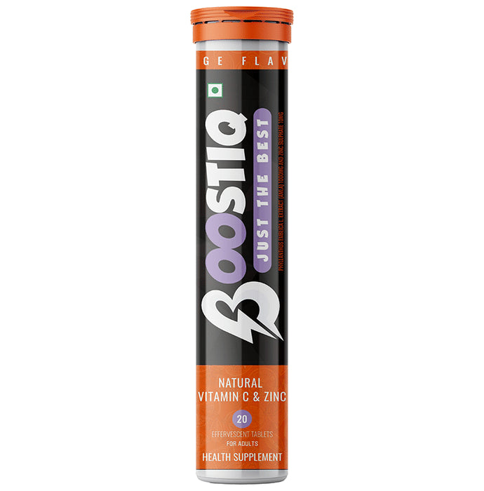 Boostiq Natural Vitamin C & Zinc Effervescent Tablet Orange - Classic Derma