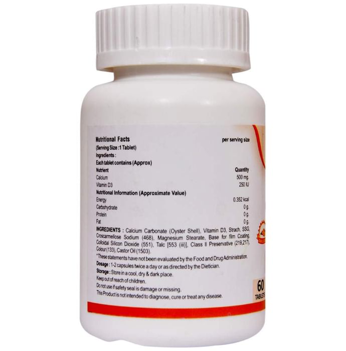 HealthAmour Calcium (Oyster Shell) Orange Tablet