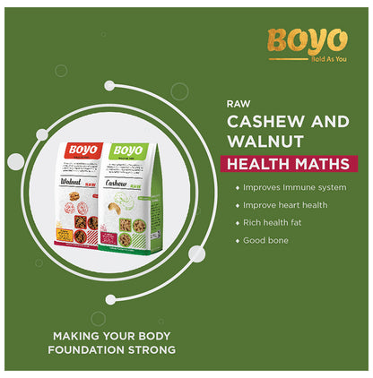 Boyo Combo Pack of Walnut Raw & Cashew Raw (250gm Each)