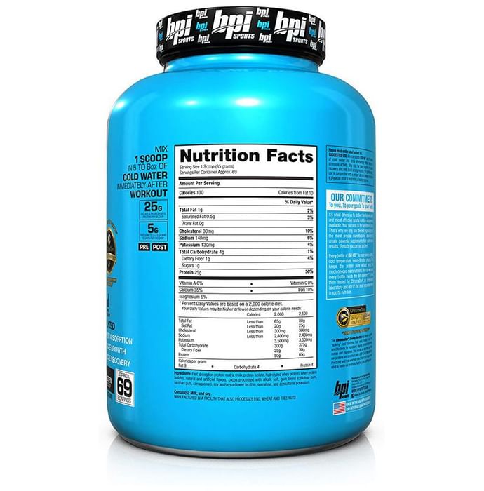 BPI Sports ISO HD 100% Whey Protein Isolate & Hydrolysate S’mores