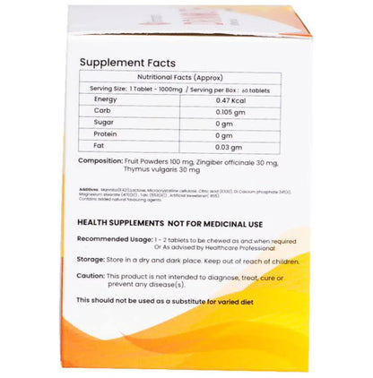 Brahmosmi's Drimouth with Real Fruits Chewable Tablet