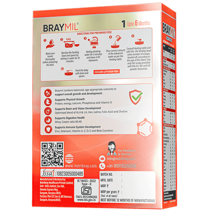 Braymil Infant Formula 1 Upto 6 Months Powder