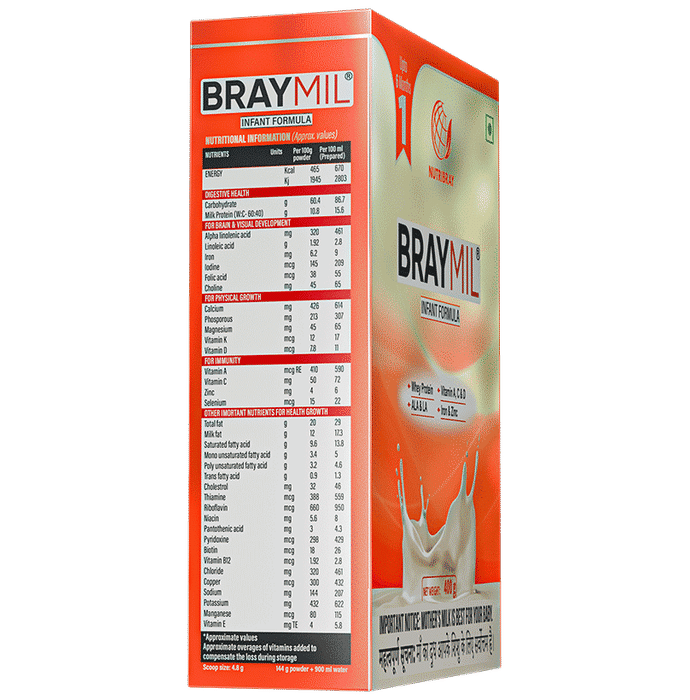 Braymil Infant Formula 1 Upto 6 Months Powder