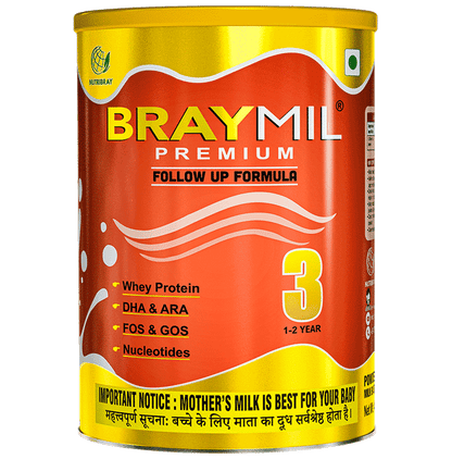 Braymil Premium Follow Up Formula 3 for 1-2 Years Powder - Classic Derma