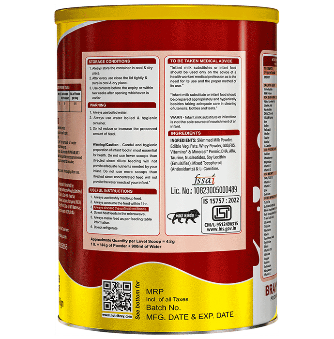 Braymil Premium Follow Up Formula 3 for 1-2 Years Powder