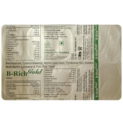 B-Rich Gold Tablet - Classic Derma